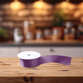 トレンドカラー – プラムパープルカラー無地の- サテンリボン