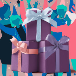 トレンドカラー – プラムパープルカラー無地の- ラッピングペーパーシート