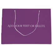 トレンドカラー – プラムパープルカラー無地の- ラージペーパーバッグ (正面)