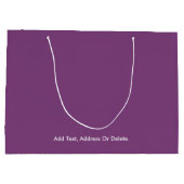 トレンドカラー – プラムパープルカラー無地の- ラージペーパーバッグ (裏面)