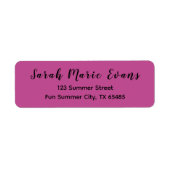 トレンドカラー – ベリーピンク差出人住所ラベル ラベル (正面)