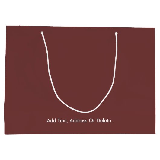 トレンドカラー – マホガニーブラウンラージ抱き枕 ラージペーパーバッグ (裏面)