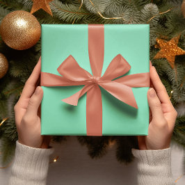 トレンドカラー – ミニグリーンカラー無地の転が- ラッピングペーパー