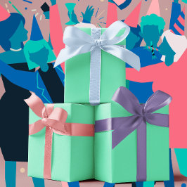 トレンドカラー – ミニグリーンカラー無地の- ラッピングペーパーシート