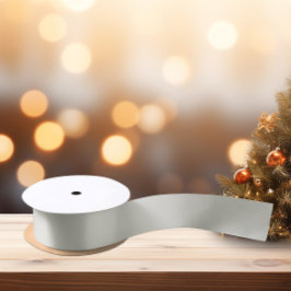 トレンドカラー – ライトシルバーグレーカラー – 無地の サテンリボン