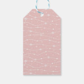 トレンドカラー – ライトピンクのスノーフレークギフトラベル ギフトタグ (裏面)