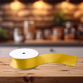 トレンドカラー – 日が差すこと黄色 – 無地の サテンリボン