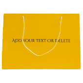 トレンドカラー – 日が差すこと黄色 – 無地の ラージペーパーバッグ (正面)