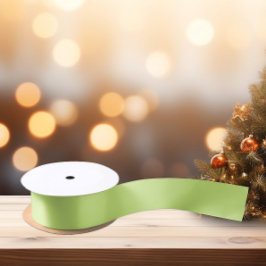 トレンドカラー – 春の緑の色 – 無地の サテンリボン