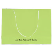 トレンドカラー – 春の緑の色 – 無地の ラージペーパーバッグ (裏面)