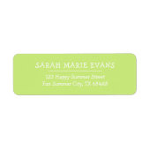 トレンドカラー – 春緑差出人住所ラベル ラベル (正面)