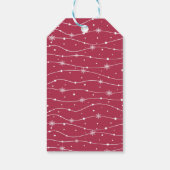 トレンドカラー – 暖かいピンクのスノーフレークギフトラベル ギフトタグ (裏面)