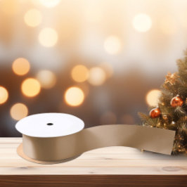 トレンドカラー – 暖かいベージュ色 – 無地の サテンリボン