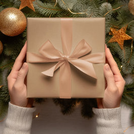 トレンドカラー – 暖色ベージュ無地の色転が-  ラッピングペーパー