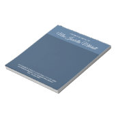 トレンドカラー – 深刻なブルービジネスメモ帳 ノートパッド (回転)