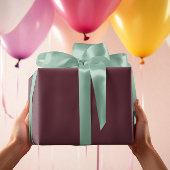 トレンドカラー – 濃い赤のワインカラー無地の- 転が ラッピングペーパー