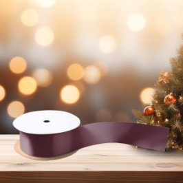 トレンドカラー – 濃い赤のワインカラー – 無地の サテンリボン