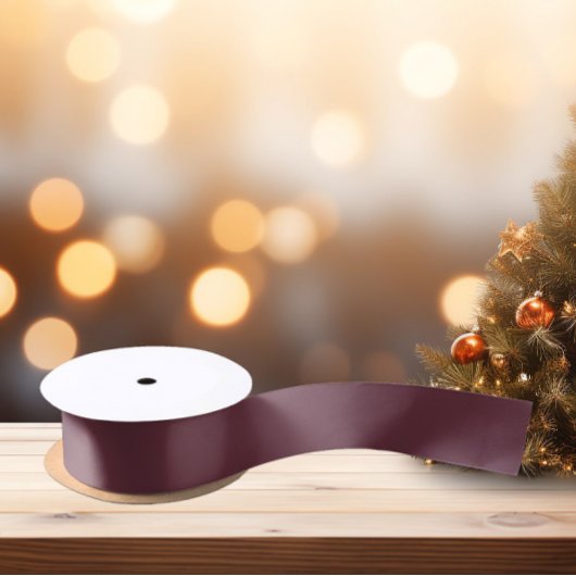 トレンドカラー – 濃い赤のワインカラー – 無地の サテンリボン