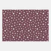 トレンドカラー – 濃い赤ワイン色 – パターン ラッピングペーパーシート (正面3)