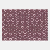 トレンドカラー – 濃い赤ワイン色 – パターン ラッピングペーパーシート (正面)