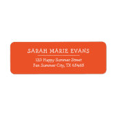 トレンドカラー – 炎の赤差出人住所ラベル ラベル (正面)