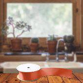 トレンドカラー – 炎の赤無地の色 – サテンリボン