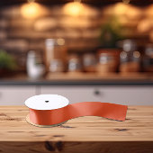 トレンドカラー – 炎の赤無地の色 – サテンリボン