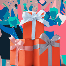 トレンドカラー – 炎の赤無地の色 –  ラッピングペーパーシート