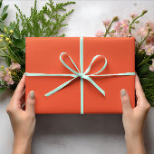 トレンドカラー – 炎の赤無地の色 – ラッピングペーパーシート