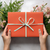 トレンドカラー – 炎の赤無地の色 – 転が ラッピングペーパー