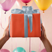 トレンドカラー – 炎の赤無地の色 – 転が ラッピングペーパー