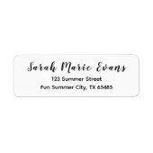 トレンドカラー – 白差出人住所ラベル ラベル (正面)