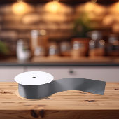 トレンドカラー – 石板グレー無地のカラー –  サテンリボン