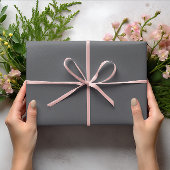 トレンドカラー – 石板グレー無地のカラー –  ラッピングペーパーシート