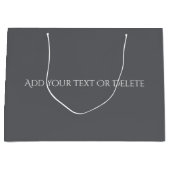 トレンドカラー – 石板グレー無地のカラー –  ラージペーパーバッグ (正面)