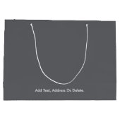 トレンドカラー – 石板グレー無地のカラー –  ラージペーパーバッグ (裏面)