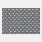 トレンドカラー – 石板グレー – パターン ラッピングペーパーシート (正面)