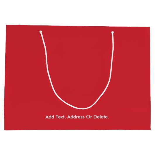 トレンドカラー – 赤鮮やか大抱き枕 ラージペーパーバッグ (裏面)