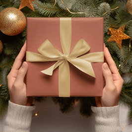 トレンドカラー – 銅の焦げ無地の色 – 転が ラッピングペーパー