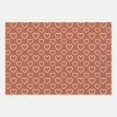 トレンドカラー – 銅の焦げ色 – パターン ラッピングペーパーシート (正面)