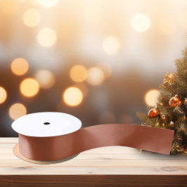 トレンドカラー – 銅の焦げ色 – 無地の サテンリボン