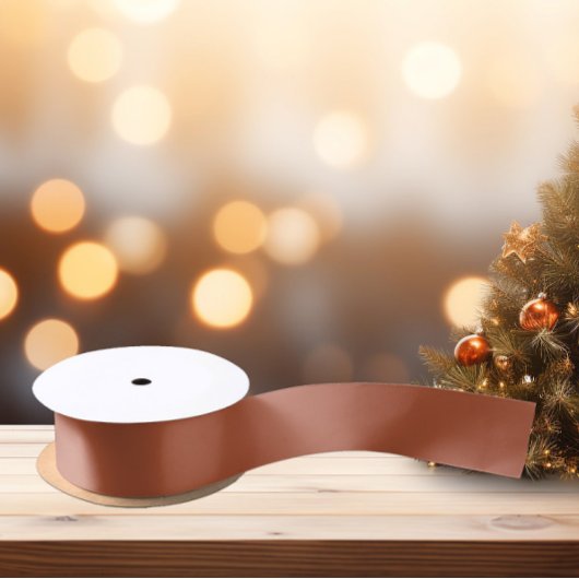 トレンドカラー – 銅の焦げ色 – 無地の サテンリボン