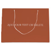 トレンドカラー – 銅の焦げ色 – 無地の ラージペーパーバッグ (正面)