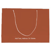 トレンドカラー – 銅の焦げ色 – 無地の ラージペーパーバッグ (裏面)