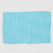 トレンドカラー – 鮮やかなシアンゴルフタストライプのオル ゴルフタオル (横)