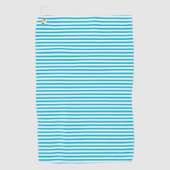 トレンドカラー – 鮮やかなシアンゴルフタストライプのオル ゴルフタオル (正面)