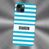 トレンドカラー – 鮮やかなシアンストライプの色 Case-Mate iPhoneケース