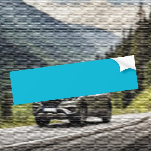 トレンドカラー – 鮮やかなシアンバンパーステッカー バンパーステッカー