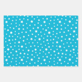 トレンドカラー – 鮮やかなシアン色 – パターン ラッピングペーパーシート (正面3)