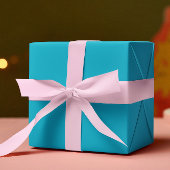 トレンドカラー – 鮮やかなシアン色 – 無地の ラッピングペーパーシート